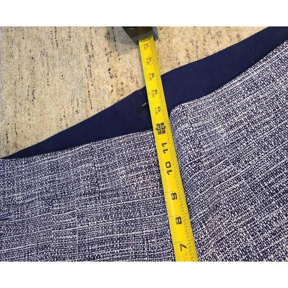 Lane Bryant Plus Size 26 "The Allie" Cropped Navy Tweed Look Stretch Sip Pockets - Picture 6 of 16